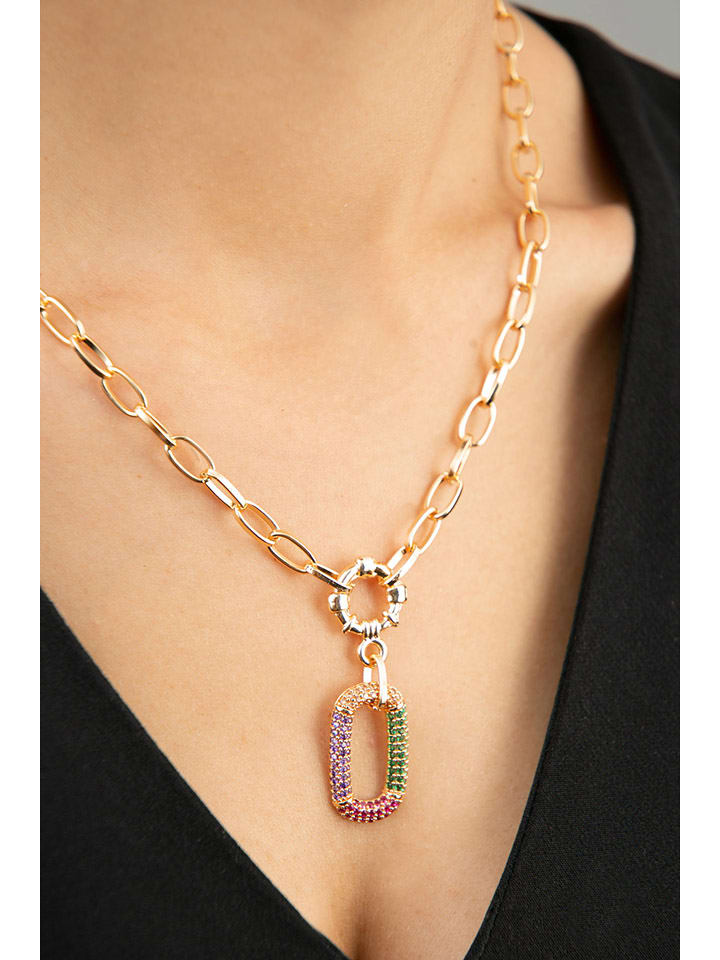 Vergulde ketting met sierelement - (L)44 cm