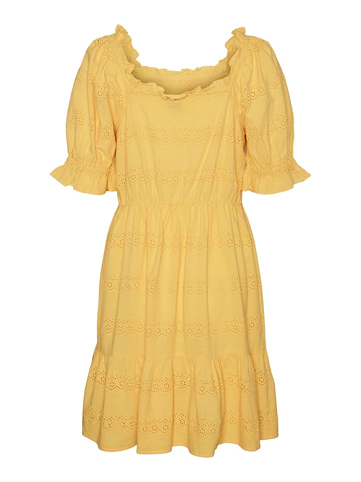 Vero moda jurk geel shop