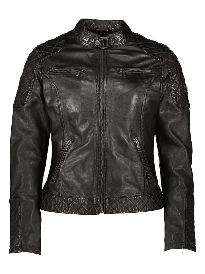 Lederjacke in Schwarz