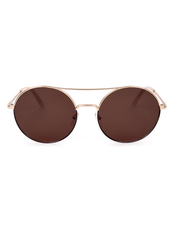 Karl Lagerfeld Damen-Sonnenbrille in Gold/ Braun günstig kaufen