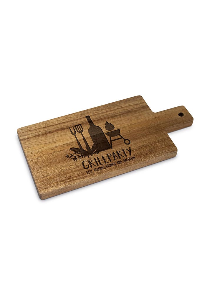 Snijplank "Grill & Beer" lichtbruin - (L)29 x (B)14 cm