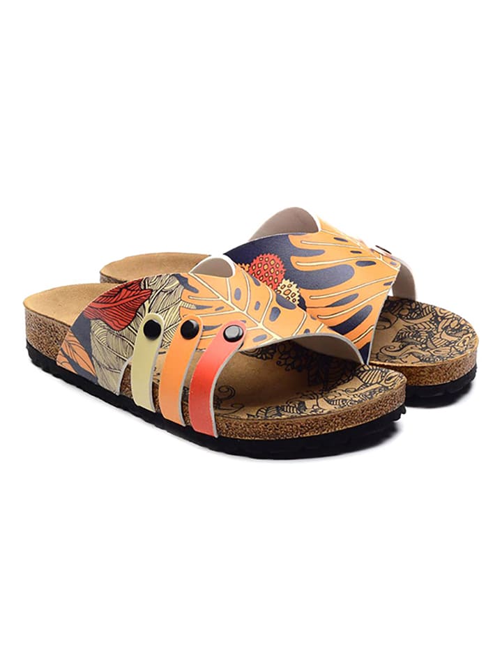 Slippers zwart/meerkleurig