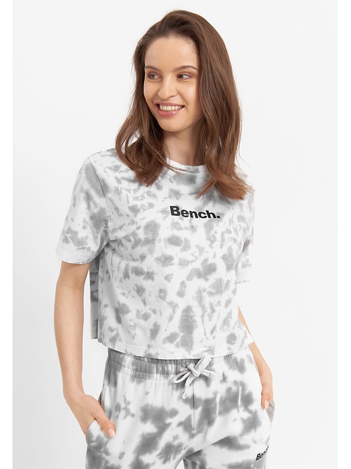 Shirt "Karma" in Grau/ Weiß