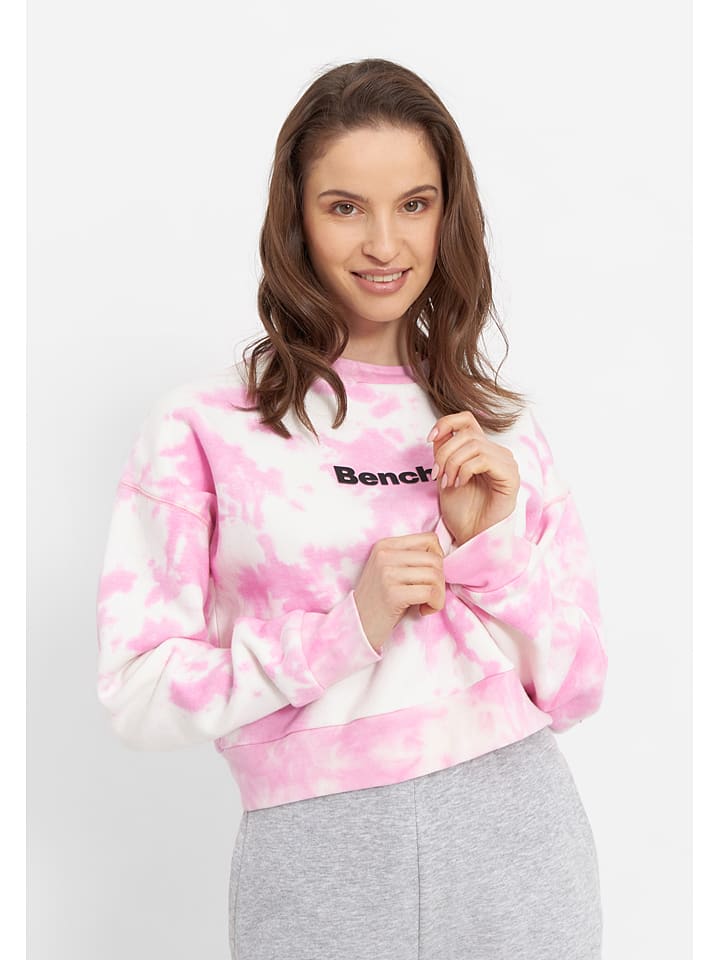 Sweatshirt "Janey" in Pink/ Weiß