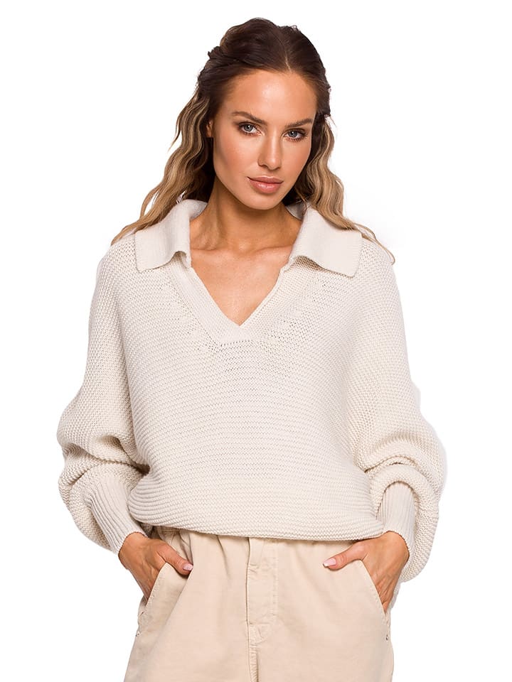 Sweter w kolorze kremowym