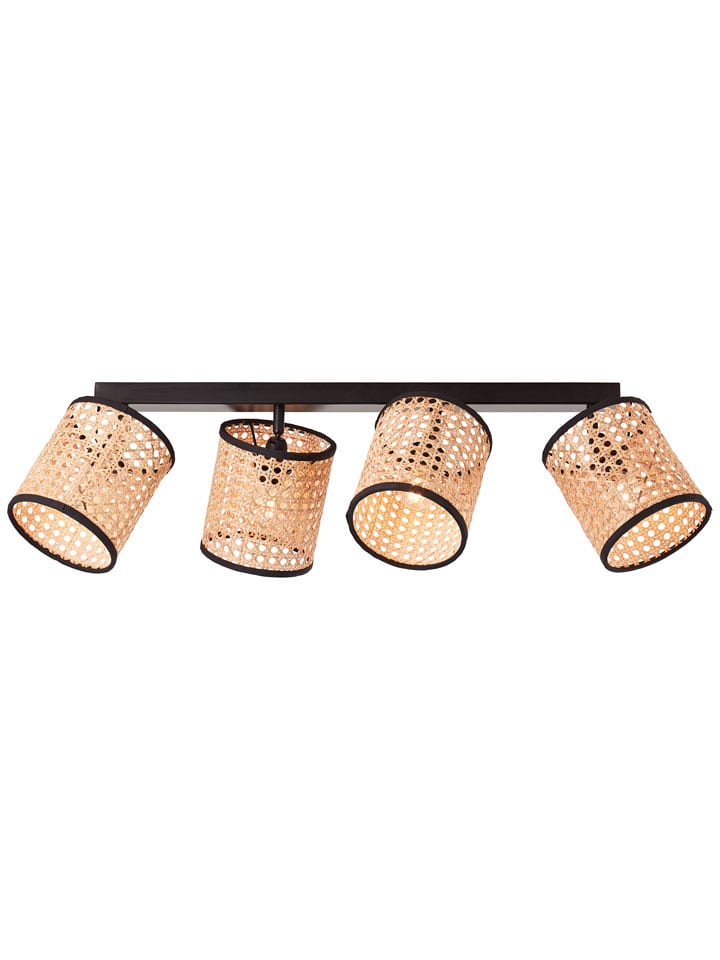 Lampa sufitowa "Wiley" w kolorze czarno-jasnobrązowym - 67 x 13 cm