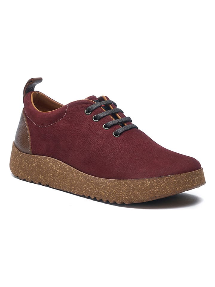 Leren enkelschoenen bordeaux