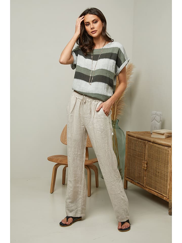 Linnen broek "Garancel" beige