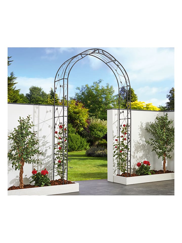 Rosenbogen "Mira" in Anthrazit - (B)145 x (H)260 x (T)38 cm