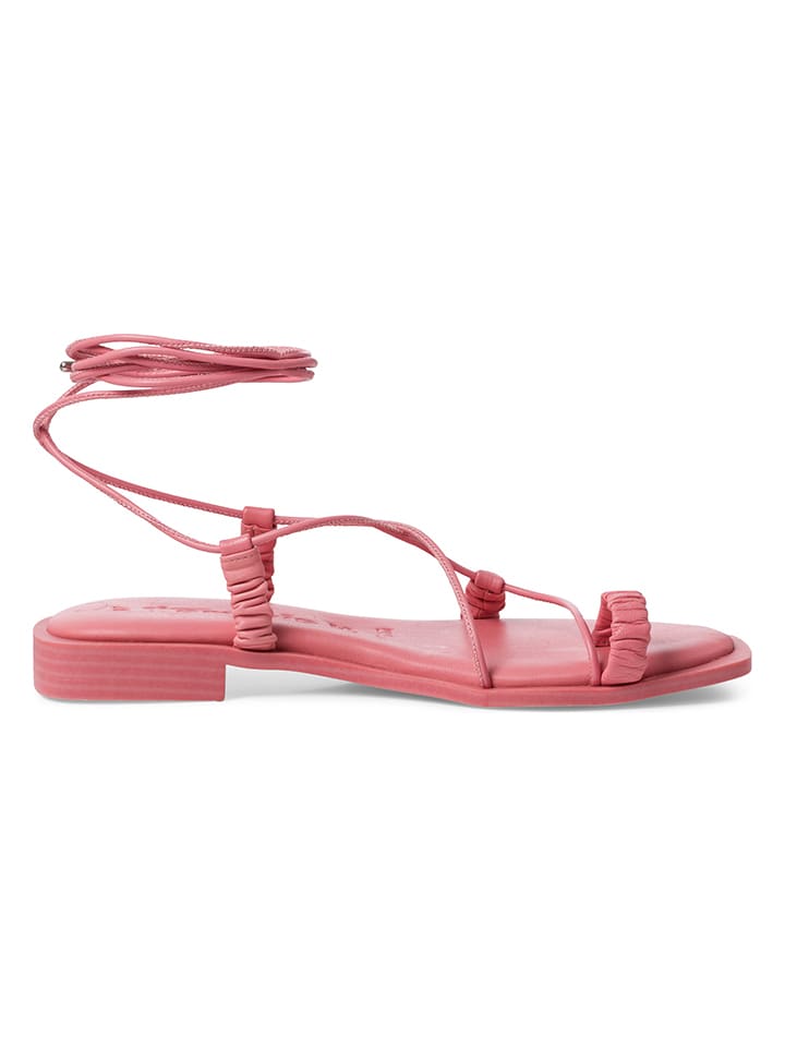 Tamaris Leren teenslippers roze goedkoop kopen limango