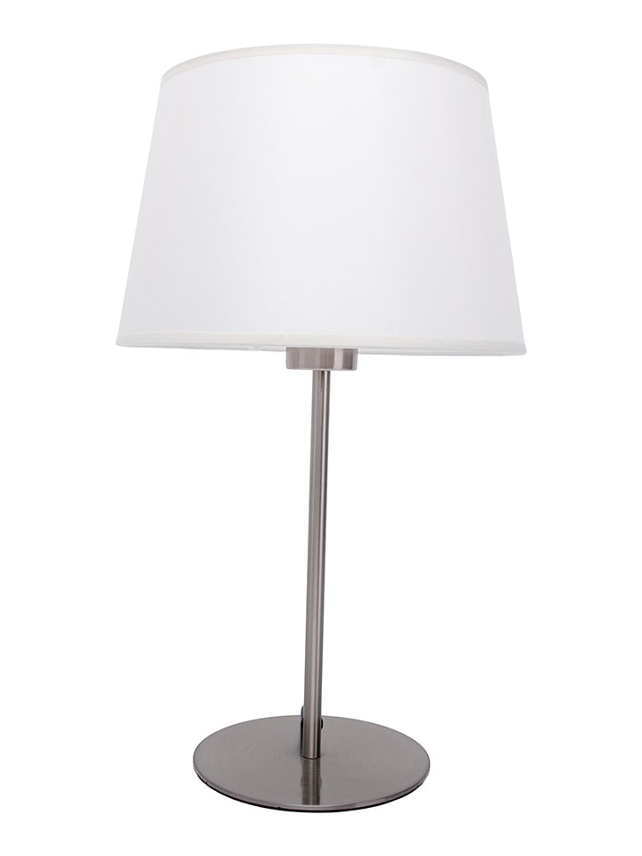 Tischleuchte "Bologna" in Chrom/ Weiß - (H)45 cm
