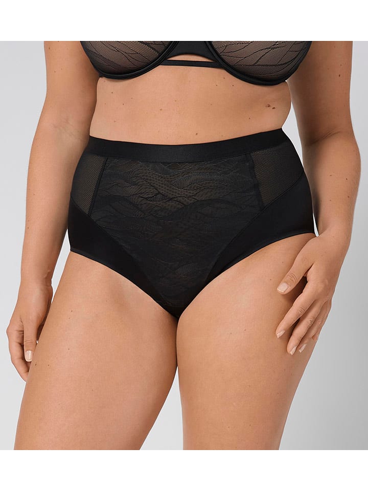 Pełne figi high waist w kolorze czarnym