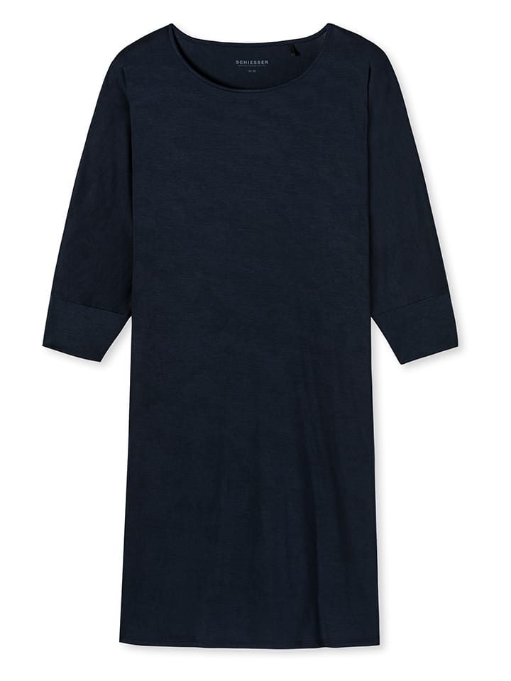 Schiesser Nachthemd donkerblauw goedkoop kopen limango 