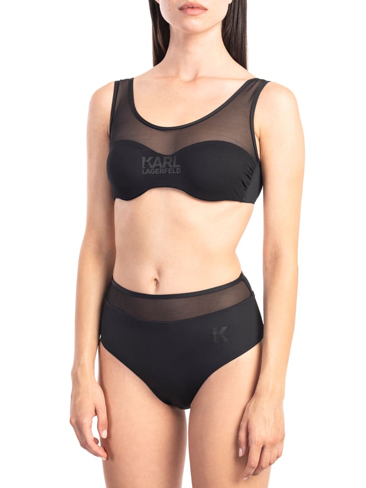 Biustonosz bikini w kolorze czarnym