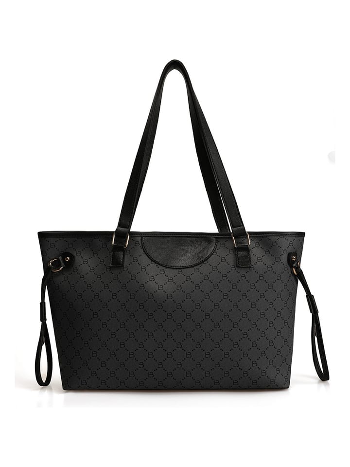 Shopper in Schwarz/ Grau - (B)50 x (H)28 x (T)15 cm