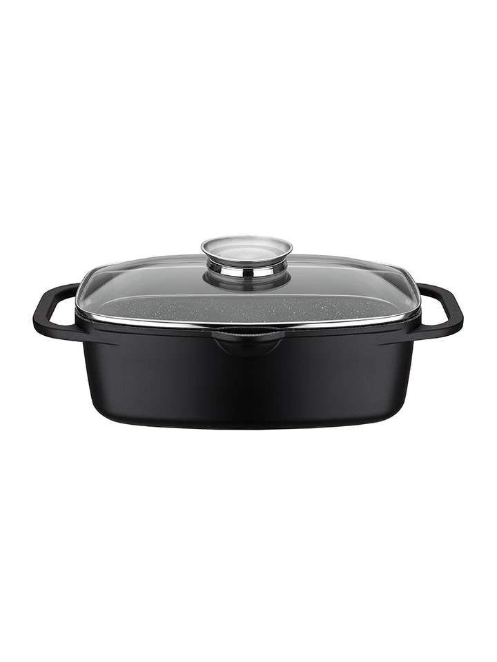 Braadpan "Gourmet Granit" zwart - (L)33 x (B)21 cm