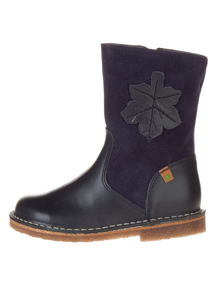 Leren laarzen donkerblauw