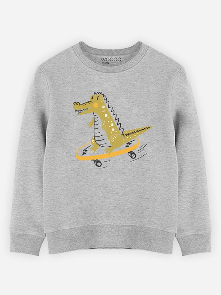 Sweatshirt "Croco skate" grijs