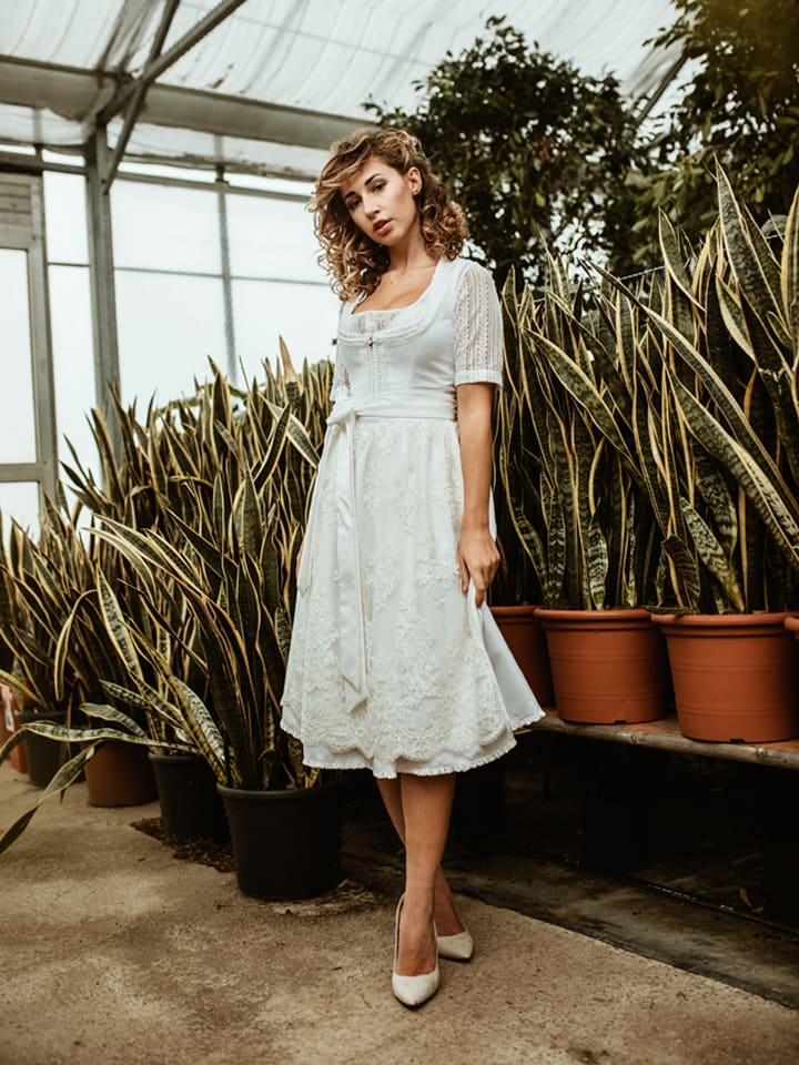 Dirndl "Zelina" wit