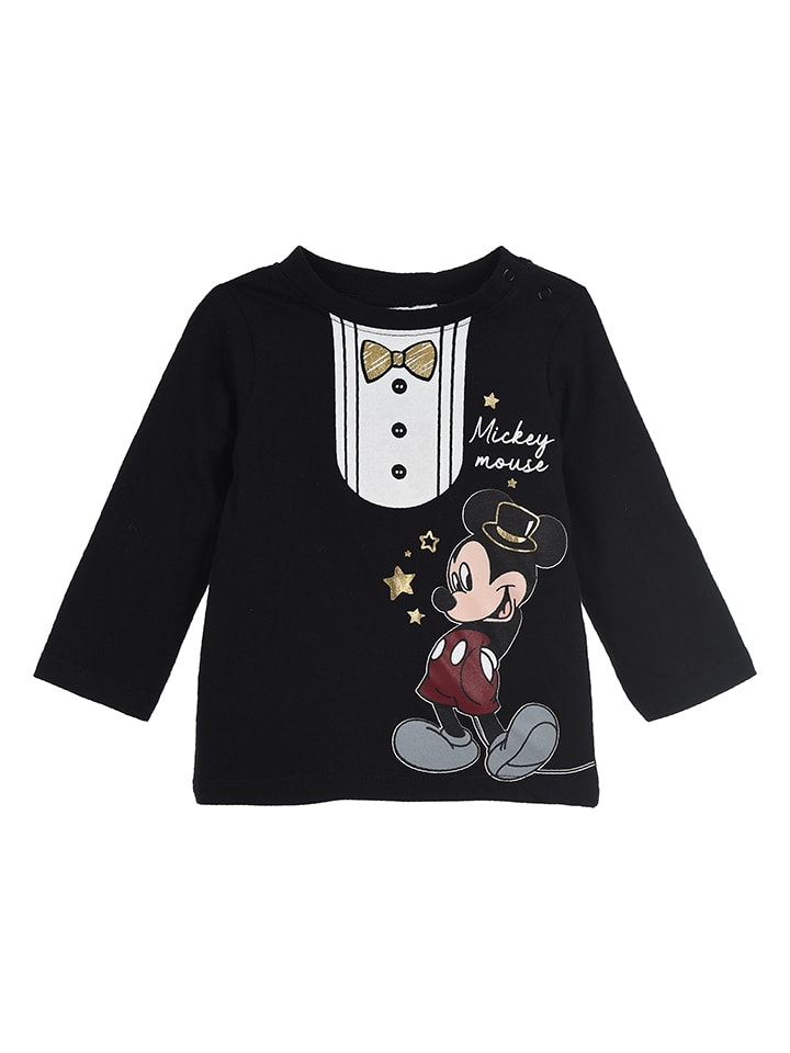 Longsleeve "Mickey" in Schwarz