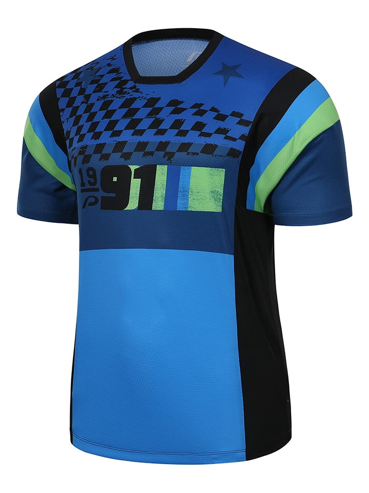 Fietsshirt "Beat the Rush" blauw