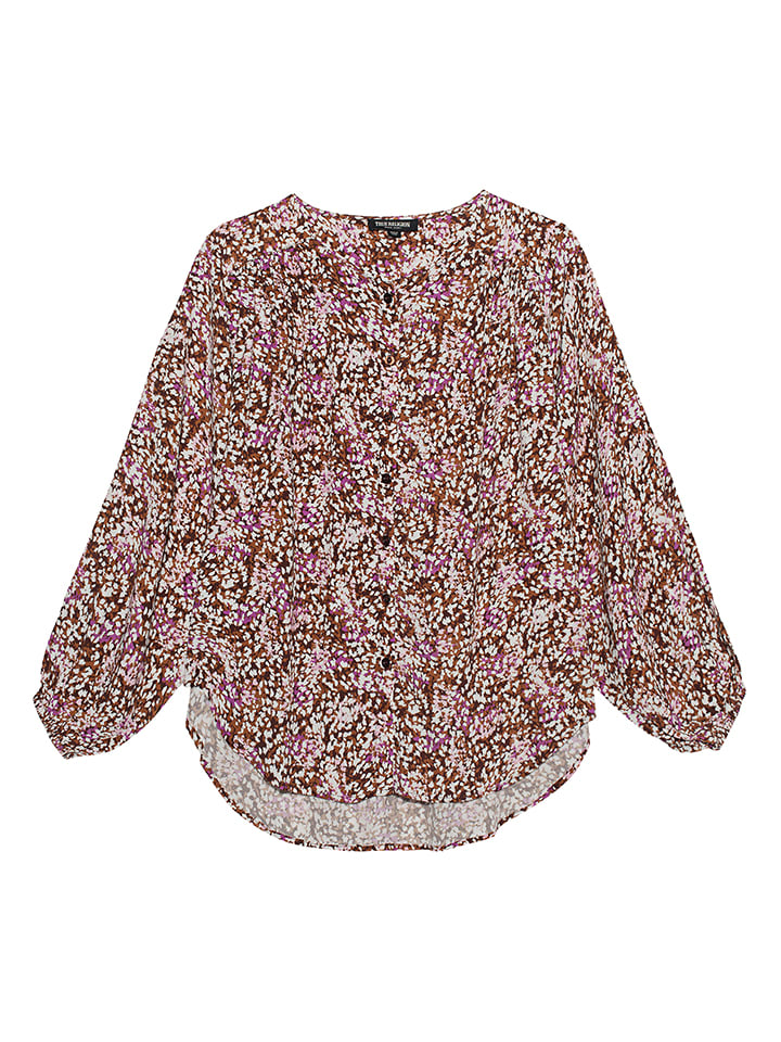 Bluse in Braun/ Rosa
