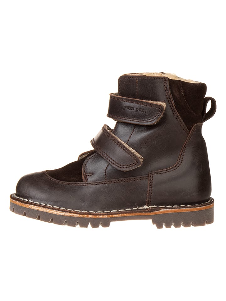 Leder-Winterboots in Rosé