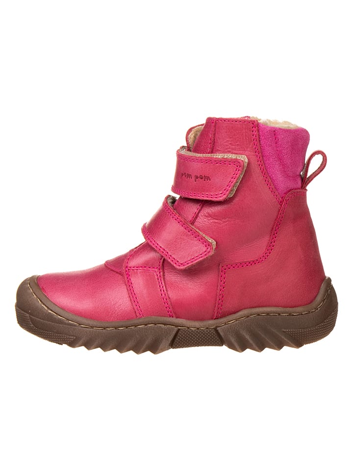 Leren winterboots roze