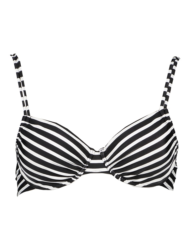 Biustonosz bikini w kolorze czarno-białym