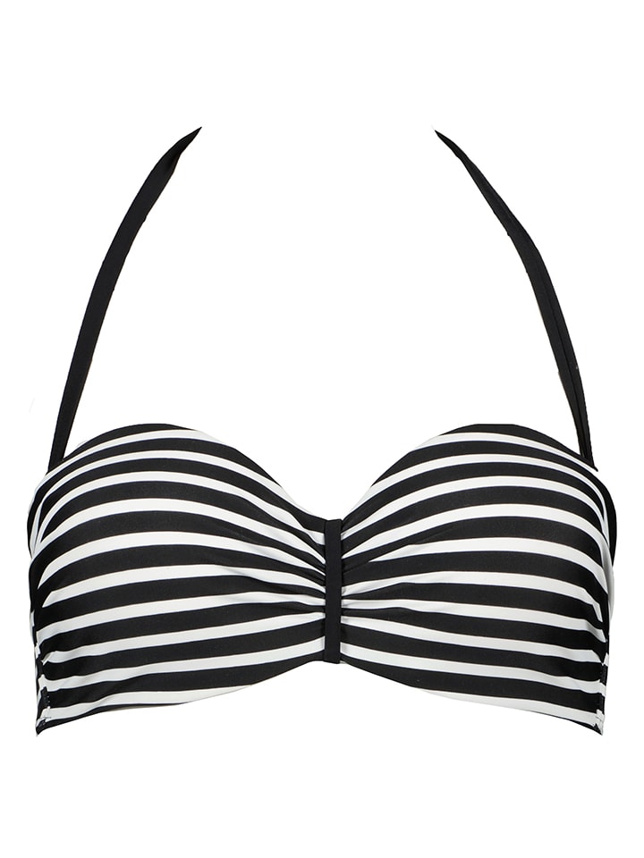 Bikini-Oberteil in Schwarz/ Weiß