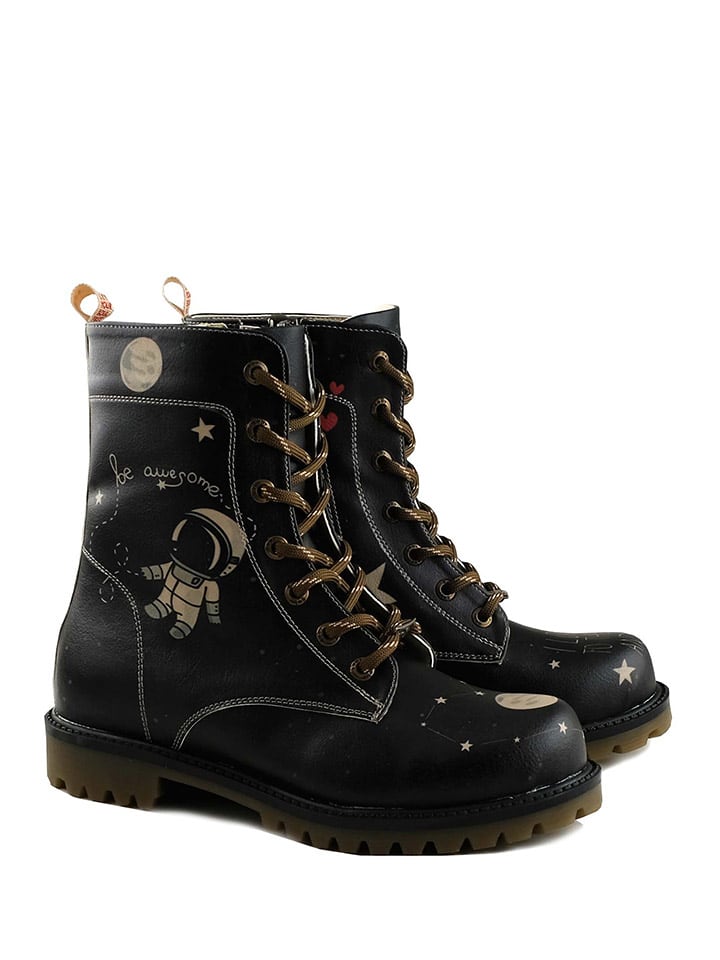 Boots zwart/meerkleurig