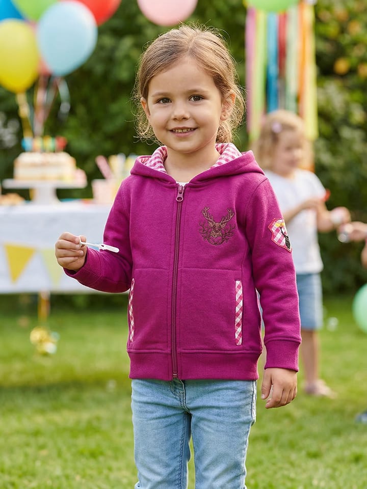 Sweatjacke in Beere
