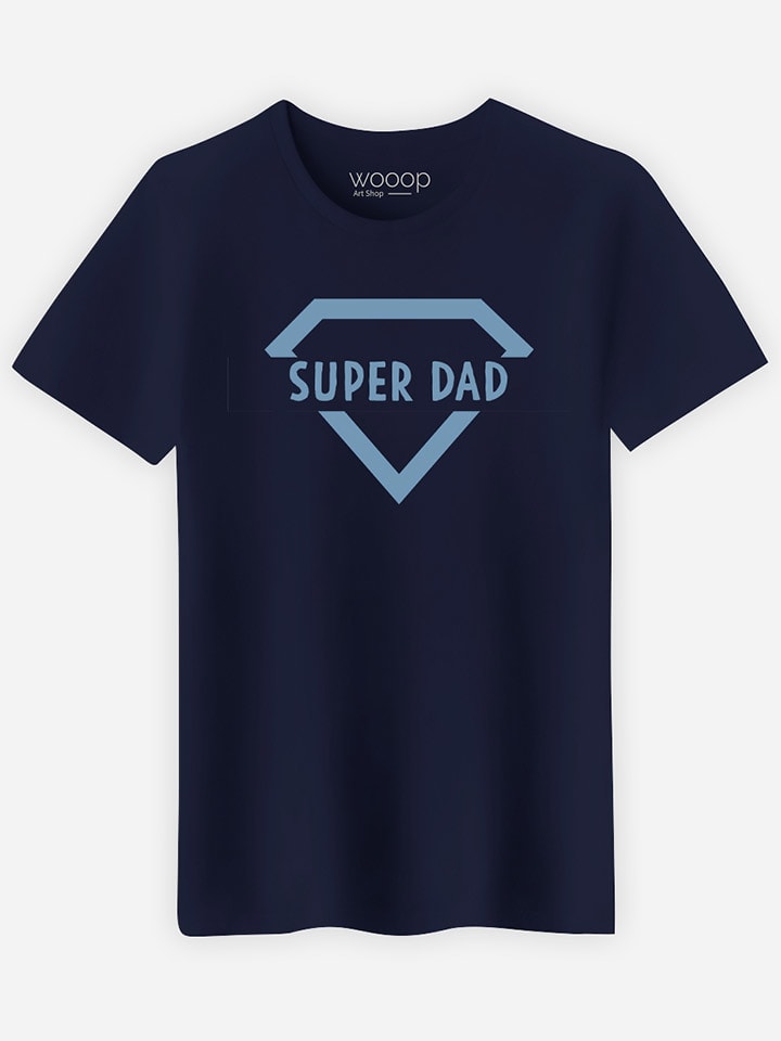 Koszulka "Super Dad" w kolorze granatowym
