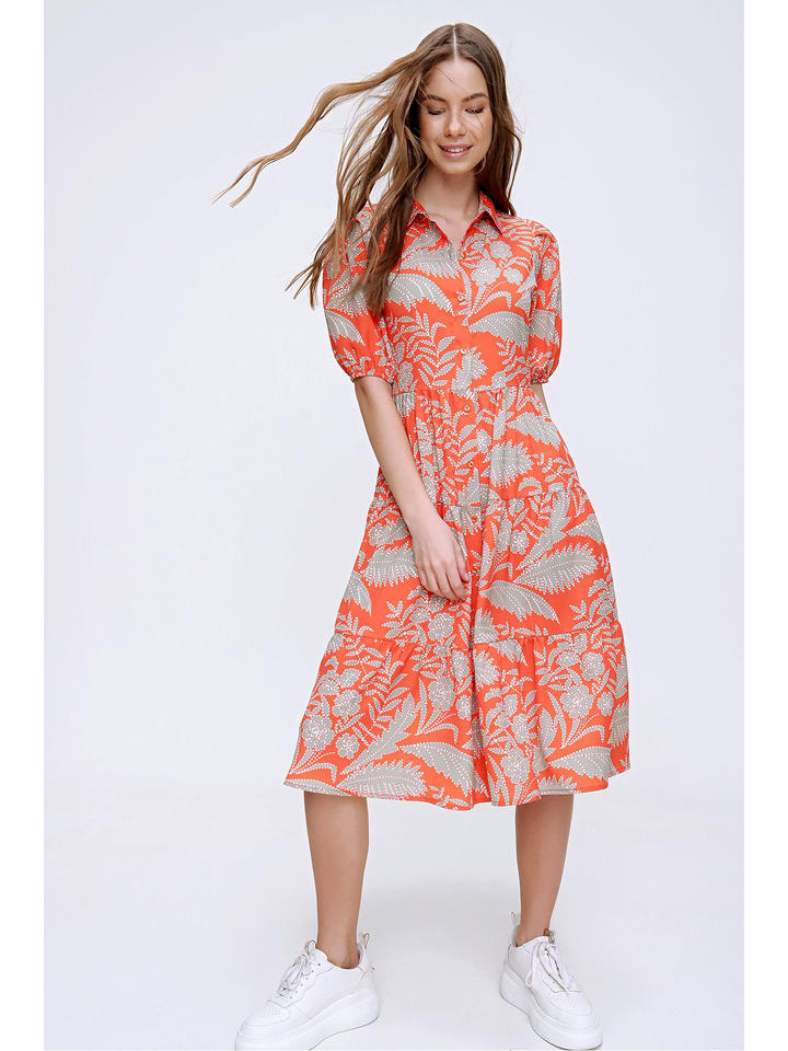 Jurk koraalrood discount
