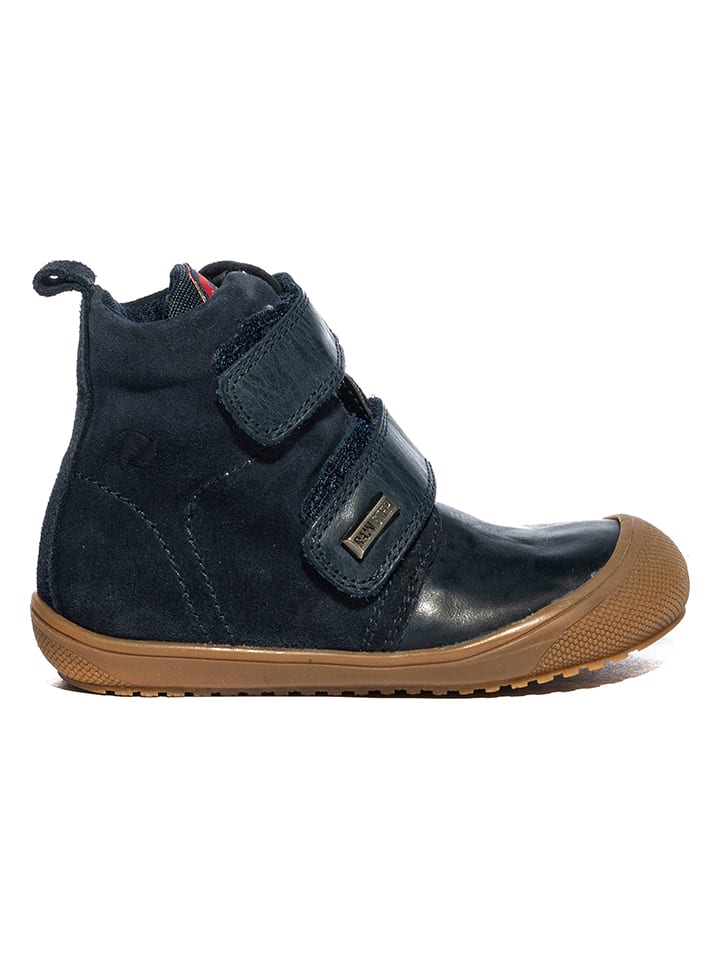 Leren boots donkerblauw