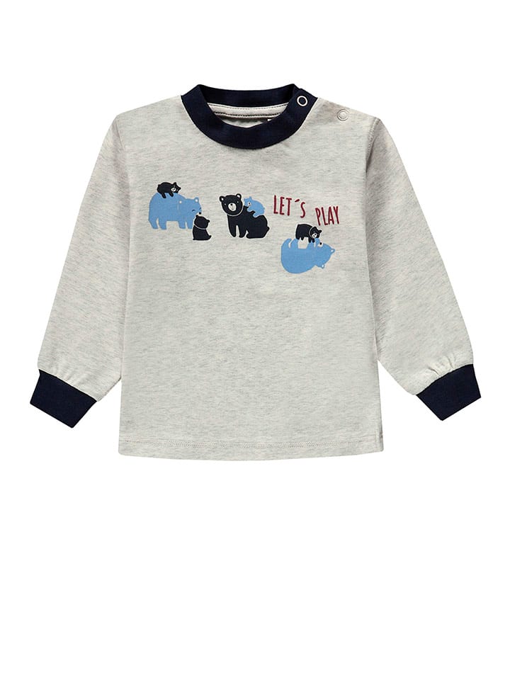 Kanz Longsleeve in Grau/ Schwarz günstig kaufen