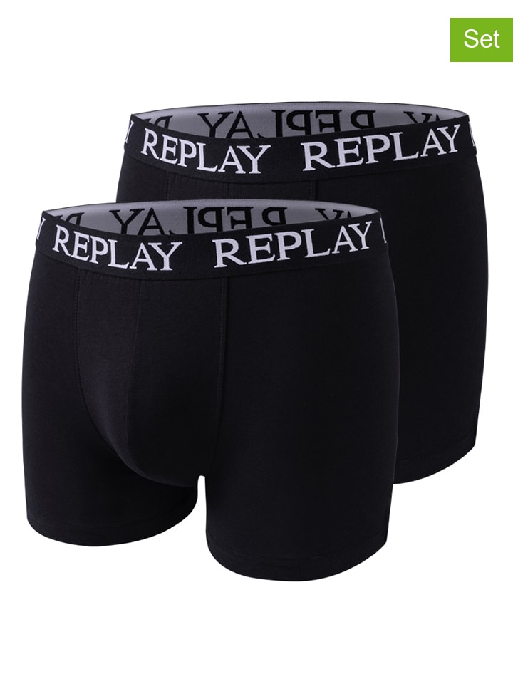 2er-Set: Boxershorts in Schwarz