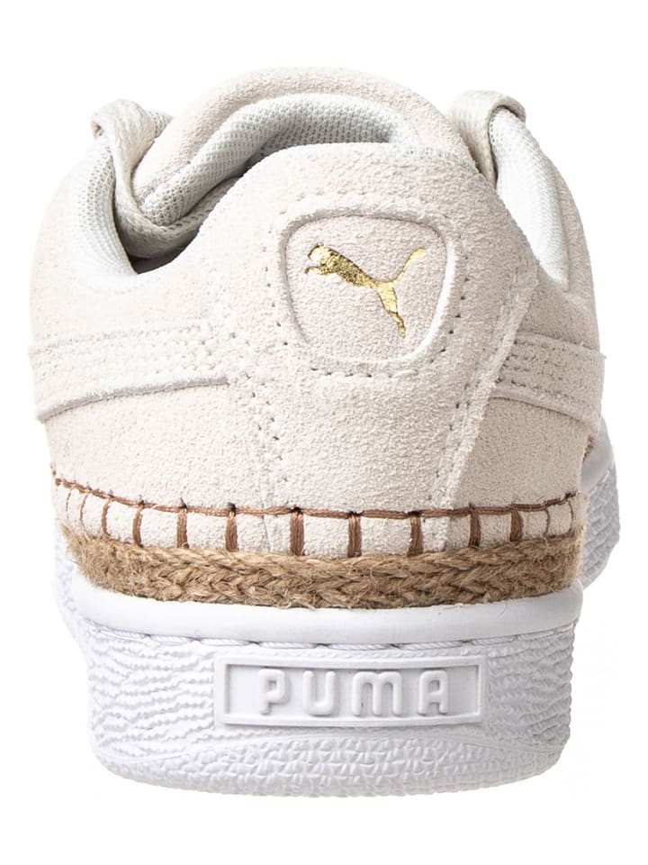 Puma cream suede trainers sales