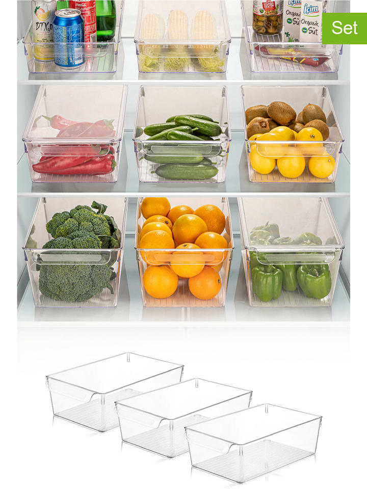 Organizery (3 szt.) do lodówki - 32,5 x 10 x 20 cm