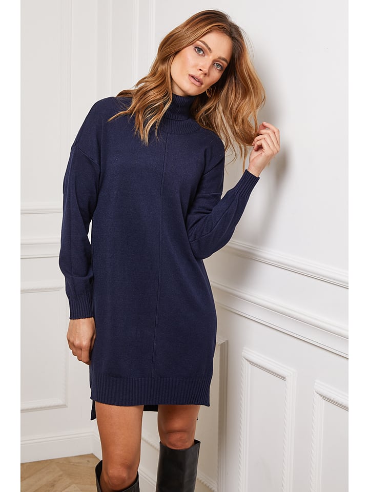 Gebreide jurk "Abufera" donkerblauw