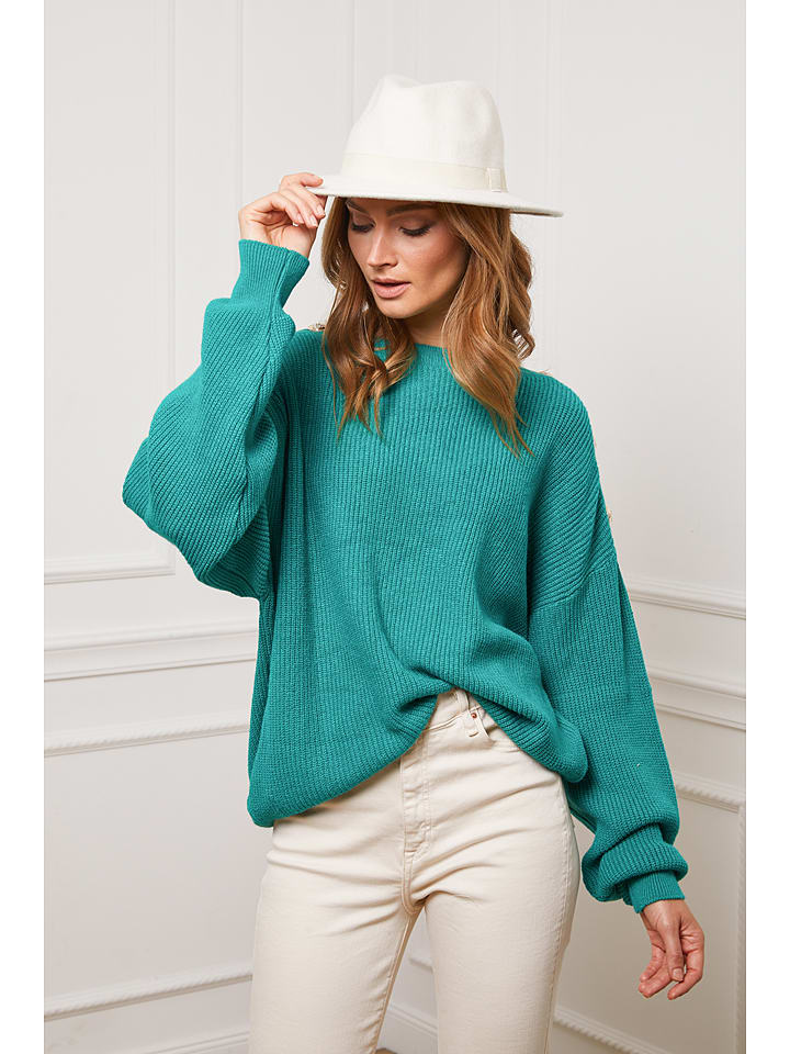 Pullover "Burny" in Grün