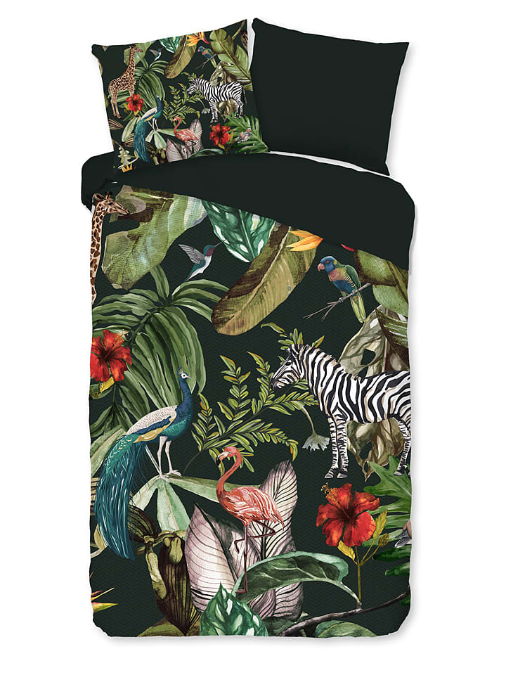 Microvezel beddengoedset "Pure Barend" donkergroen