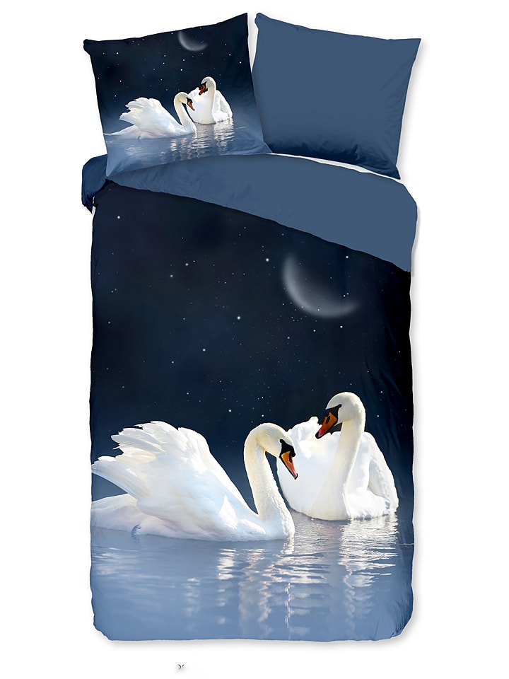 Microvezel beddengoedset "Pure Share" donkerblauw
