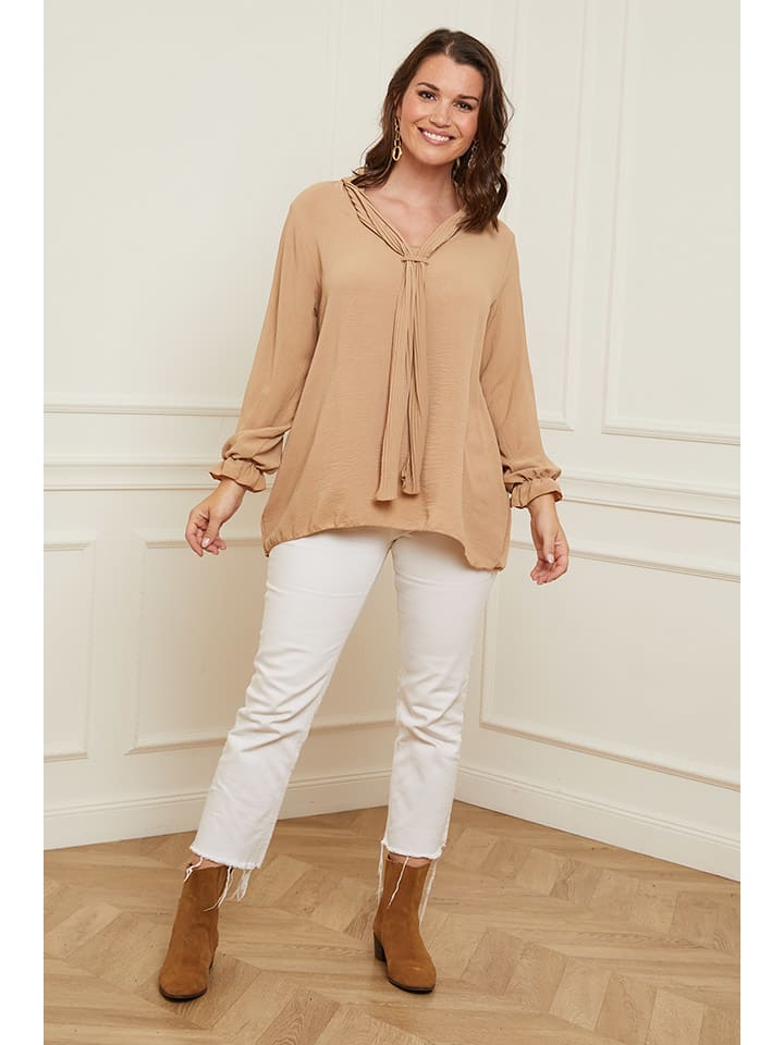 Bluse in Beige