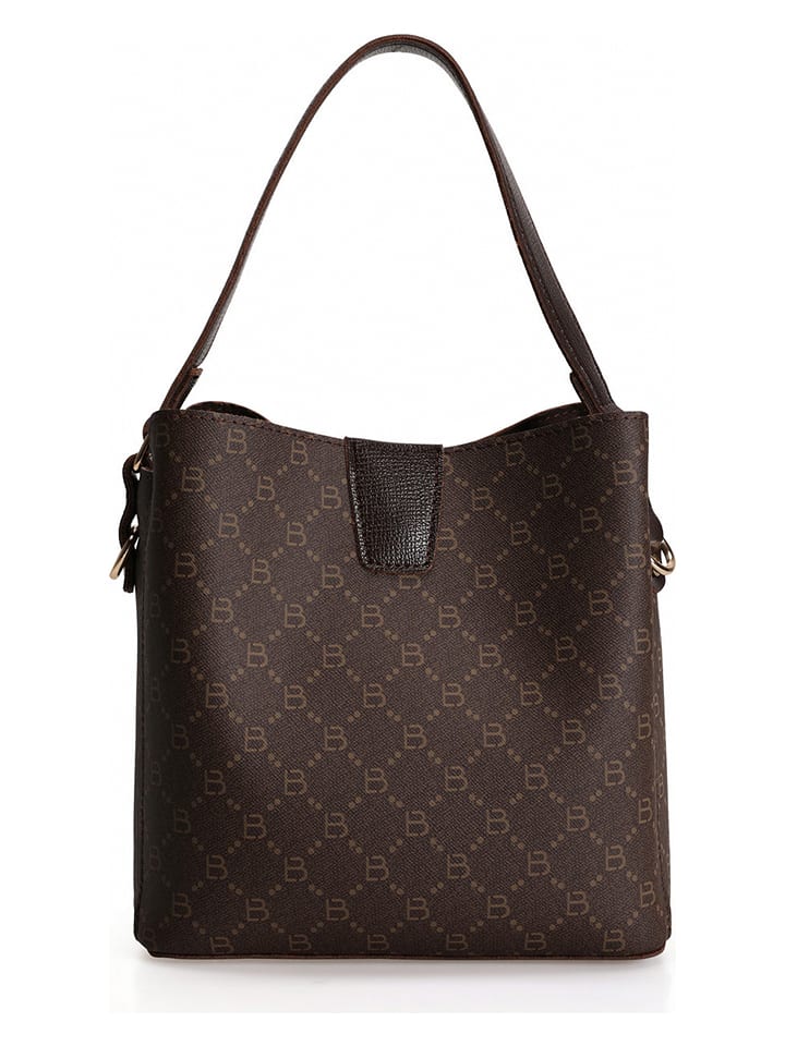 Handtas donkerbruin - (B)25 x (H)20 x (D)13 cm
