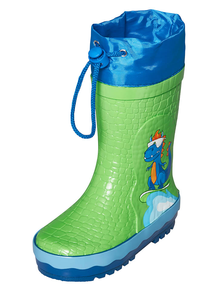 Gummistiefel in Grün/ Blau