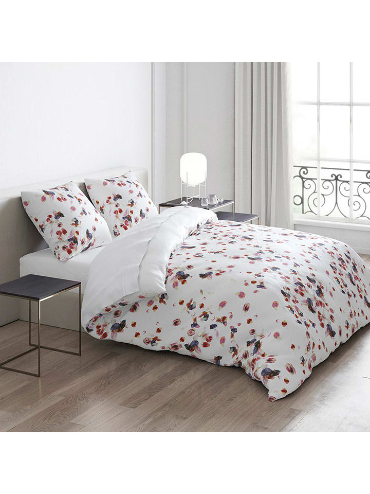 Satijnen beddengoedset "Aurore" wit