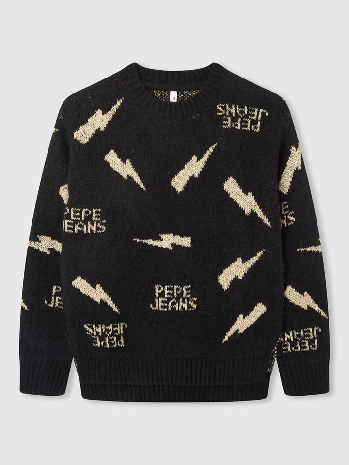 Pepe Jeans Trui Xena zwart beige goedkoop kopen limango