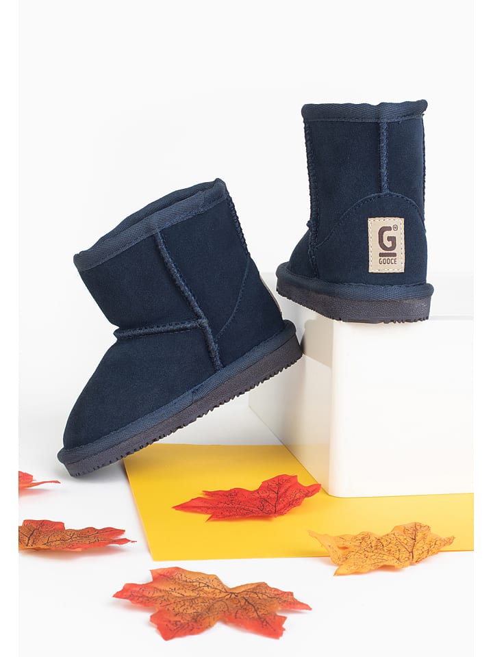 Leren winterboots "Ethel Toddler" donkerblauw
