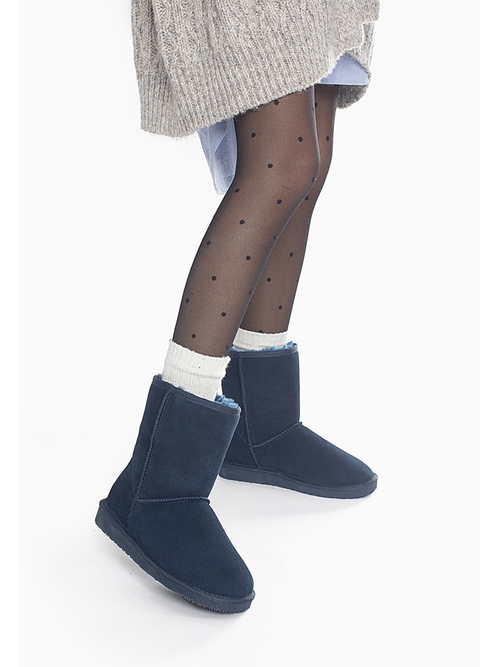 Leder-Winterboots "Fairfield" in Dunkelblau